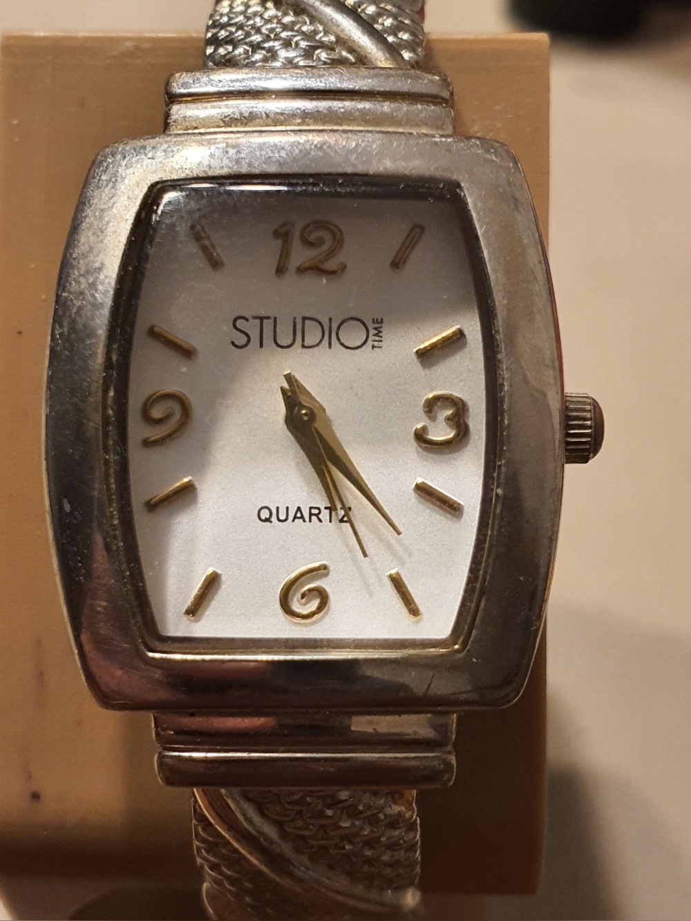 🦋10/$20🦋 Studio Time Silver/White Stainless Steel Women's Cuff Watch